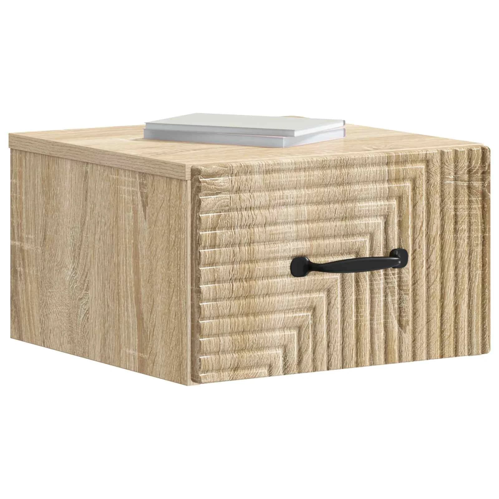 Stenski nočni omarici 2 kos Sonoma hrast 34,5 x 33 x 20 cm - slika 3