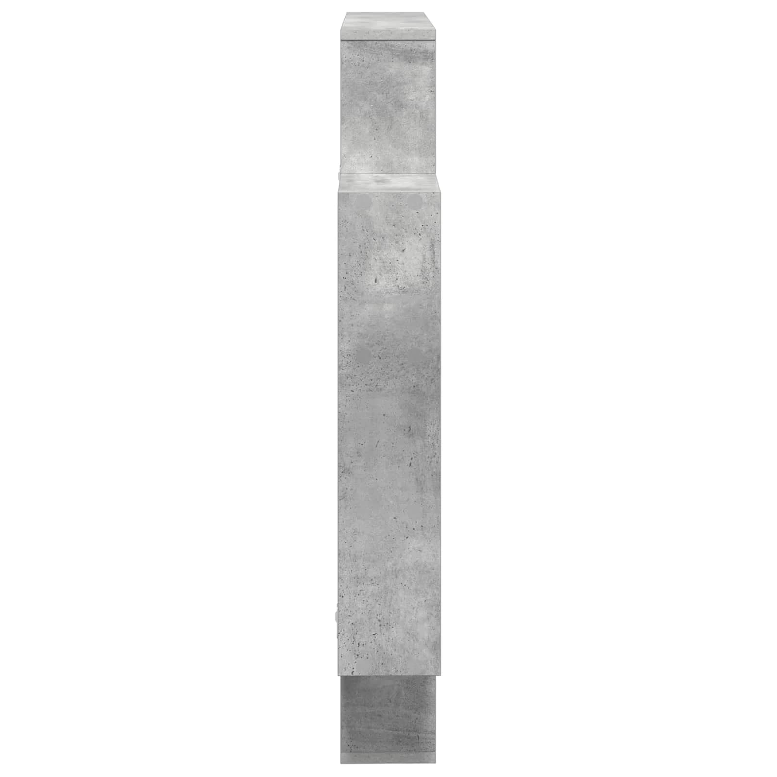 Stenska polica Betonsko siva 100 x 13 x 100 cm Inženirski les - slika 5