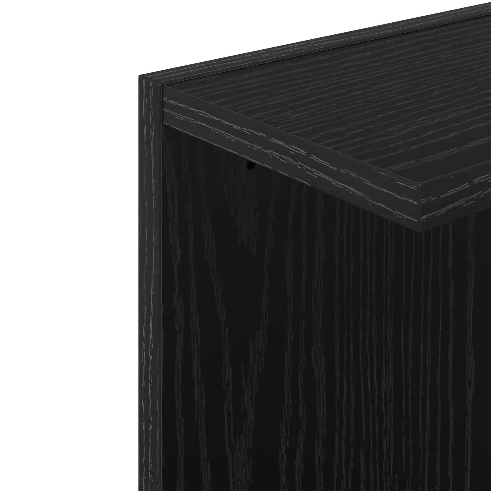 Stenska polica 2 kos Črni hrast 25 x 15 x 100 cm Inženirski les - slika 7