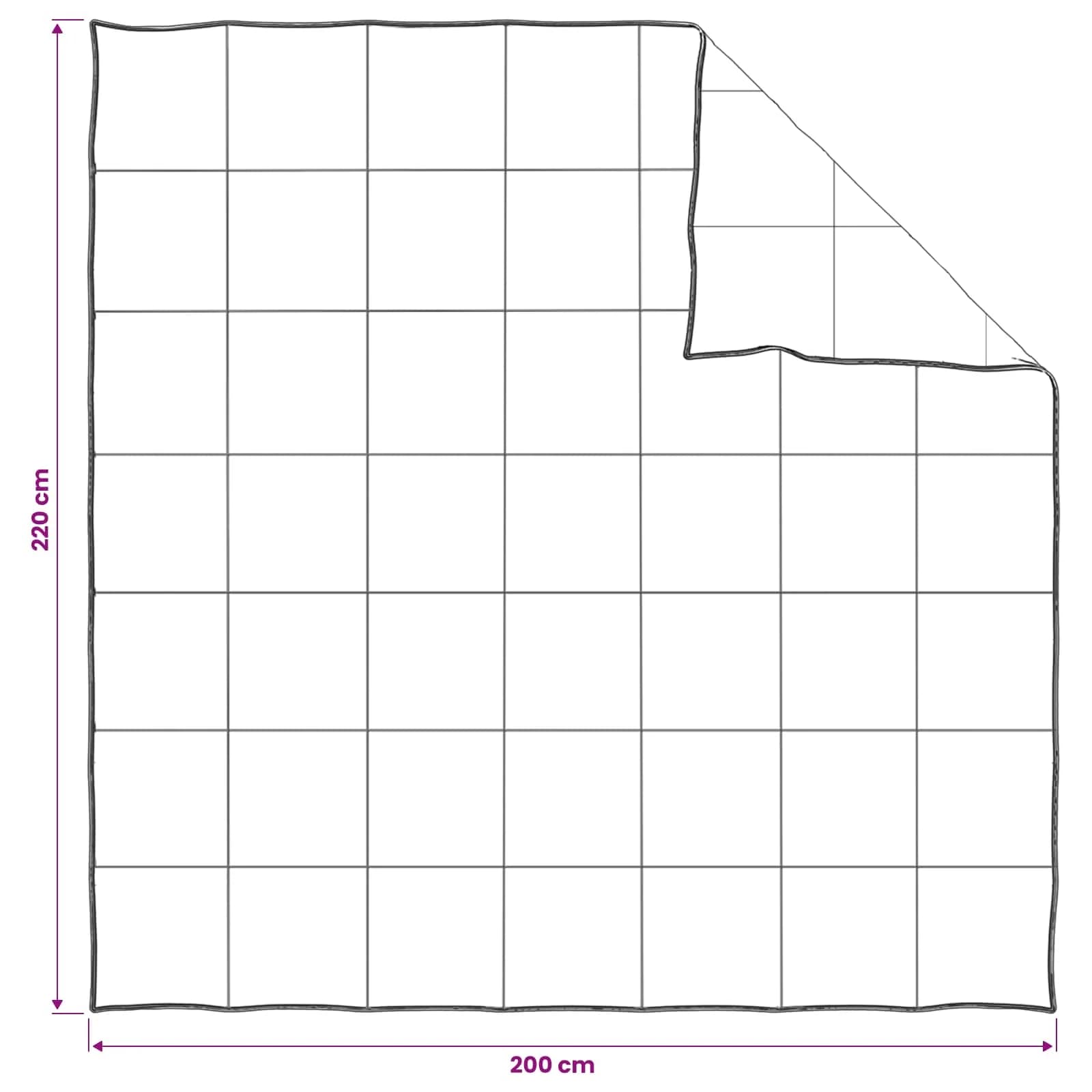 Zimska odeja Bež 200 x 220 cm 100% Naravni Kapok - slika 9
