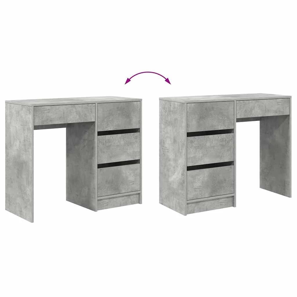 Miza Betonsko siva Inženirski les 90 x 37.5 x 75 cm - slika 10