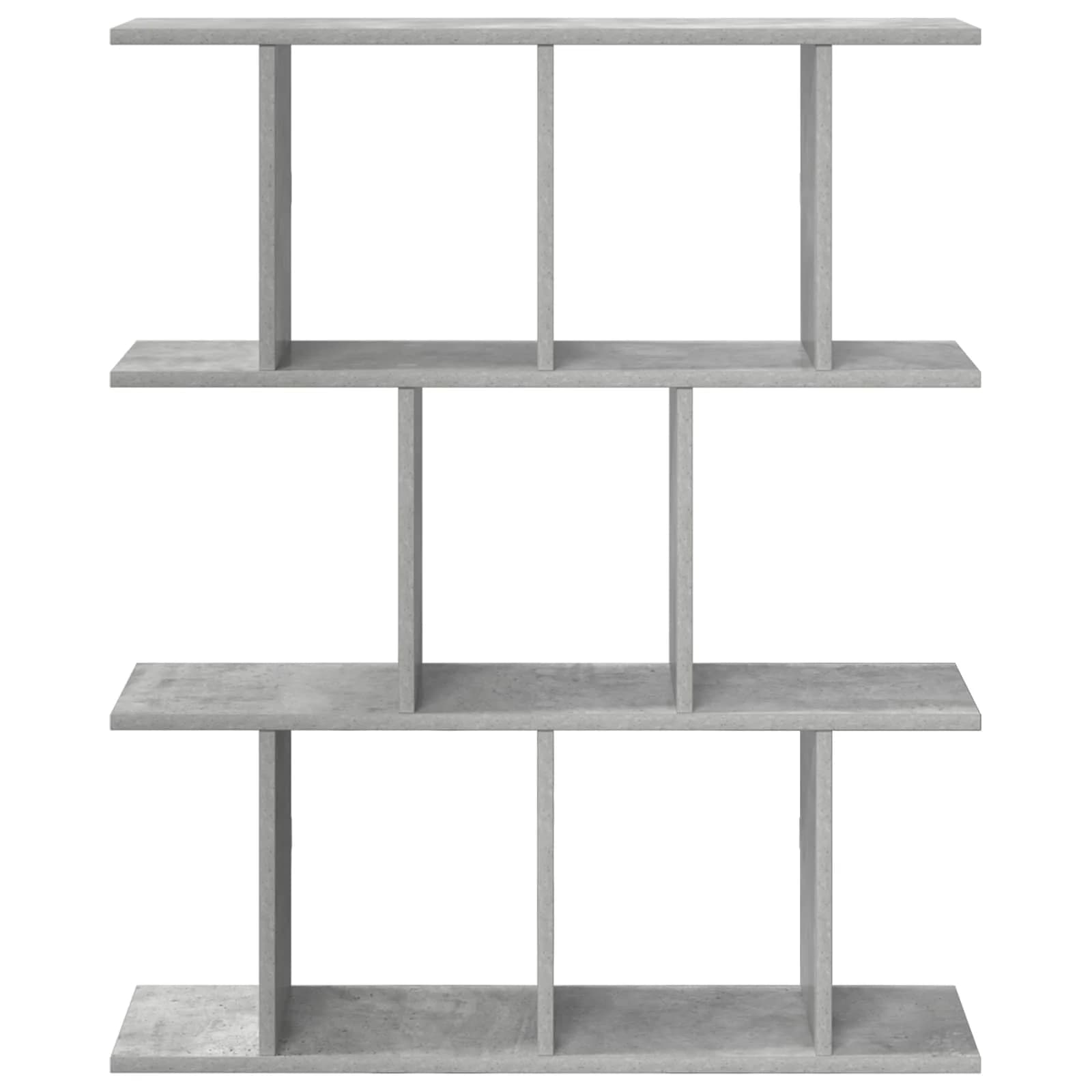 Stenska polica Betonsko siva 102 x 20 x 96 cm Inženirski les - slika 4