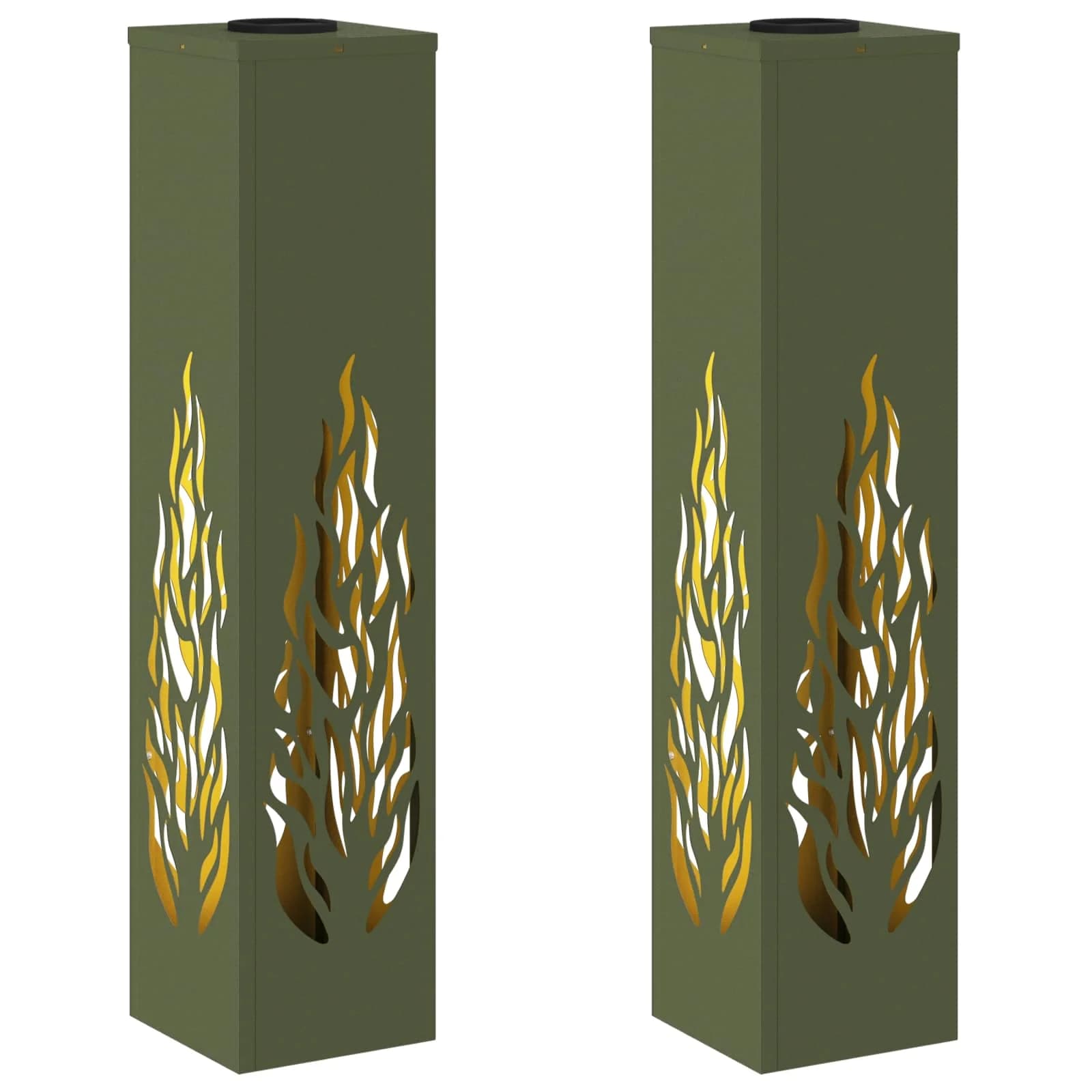 Solarno LED svetilo za pot 2 kos Toplo bela 18 x 18 x 80 cm - slika 2