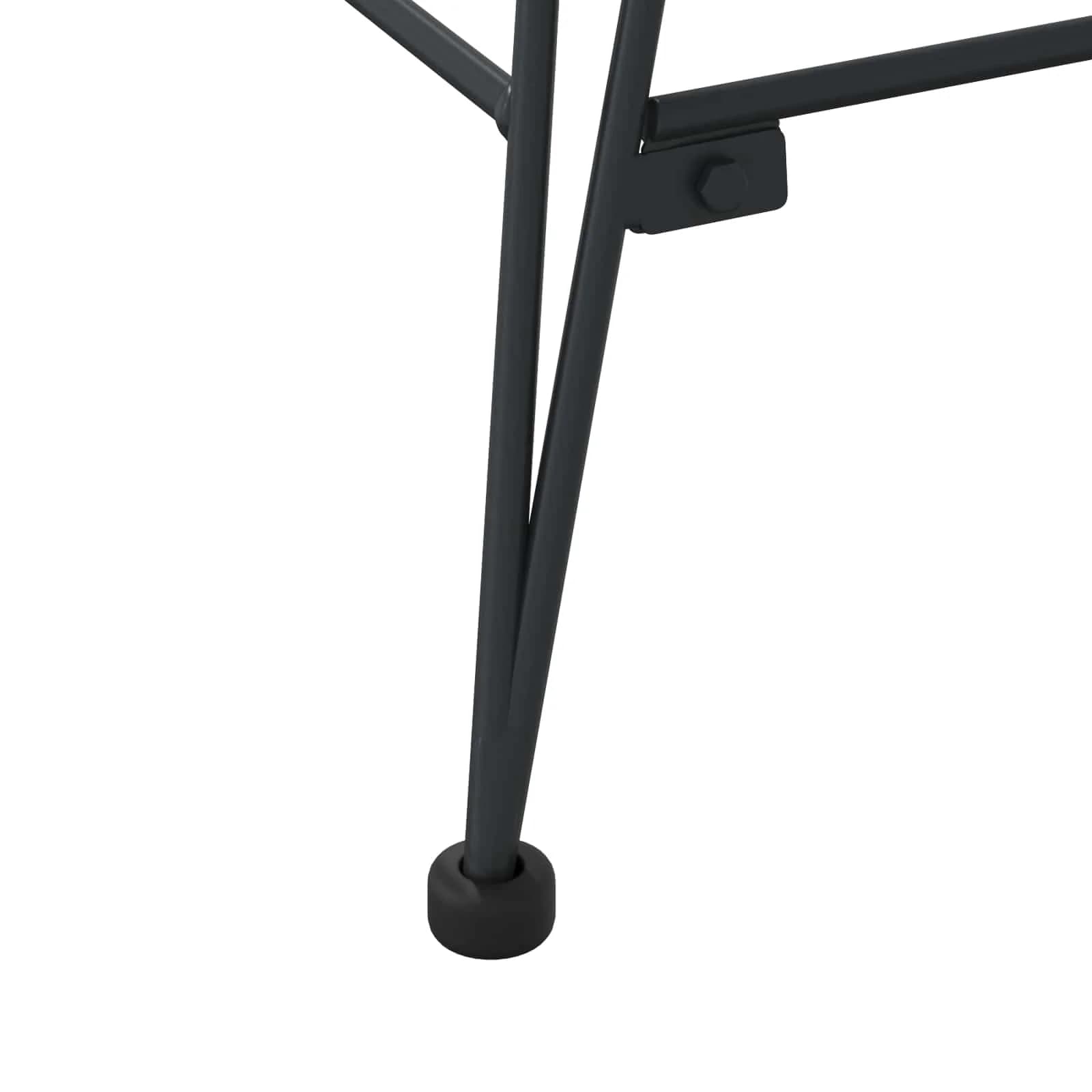 Jedilni stol 2 kos Ratan in železo Črna 44,5 x 54,5 x 85 cm - slika 10