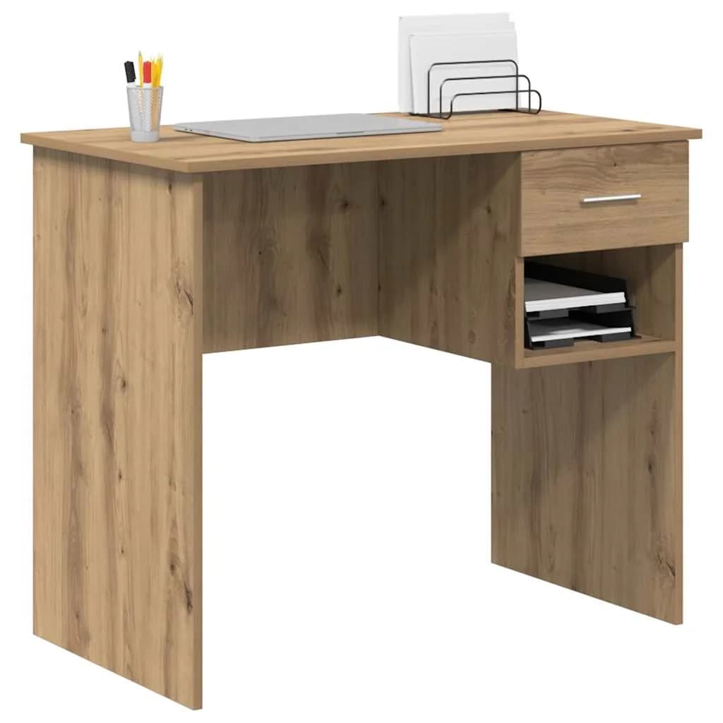 Miza Umetni hrast Inženirski les 90 x 49 x 75 cm - slika 3