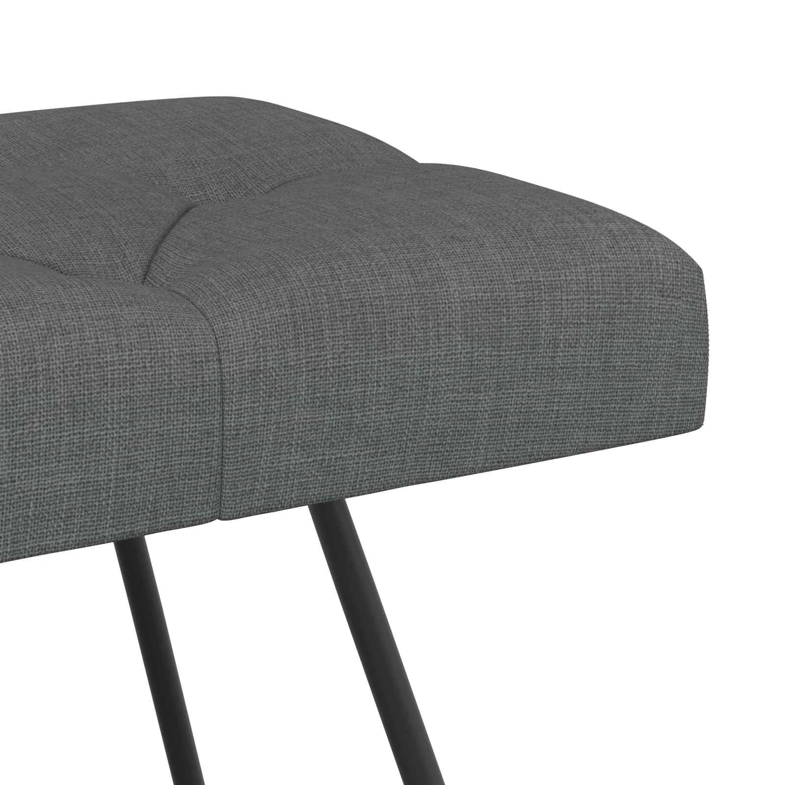 Klop s gumbnim oblazinjenjem Temno siva 110 x 40 x 46 cm Blago - slika 6