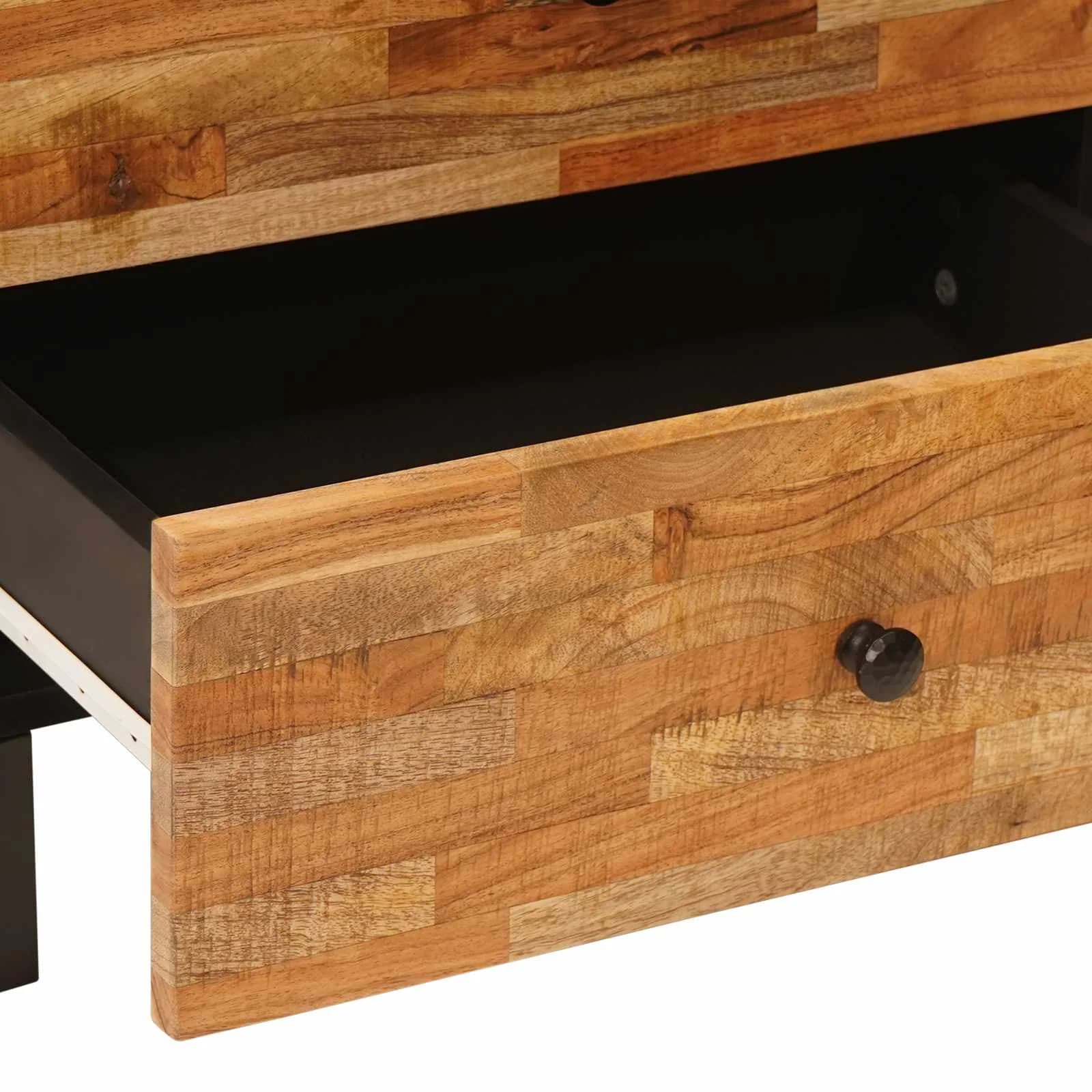 Posteljna omarica Rjava 50 x 33 x 62 cm Masiven les manga - slika 7