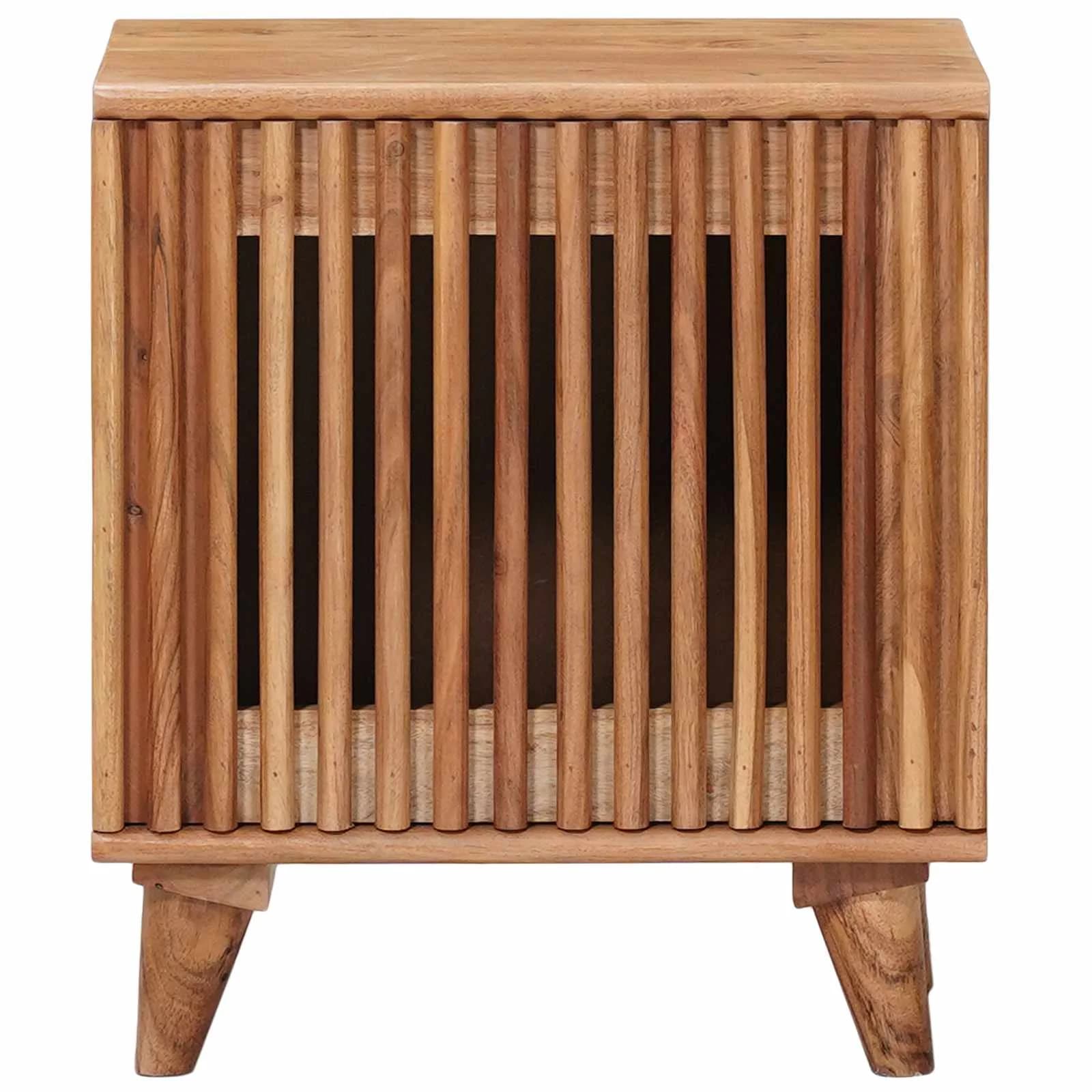 Ročno izdelana nočna omarica Teak rjava 40 x 30 x 45 cm - slika 5