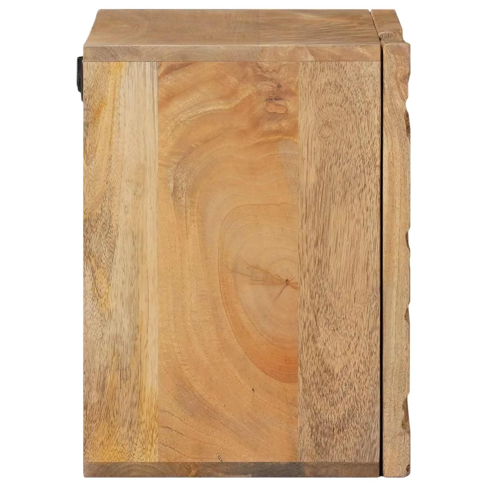 Ročno izdelana nočna omarica Teak rjava 40x30x40 cm - slika 6