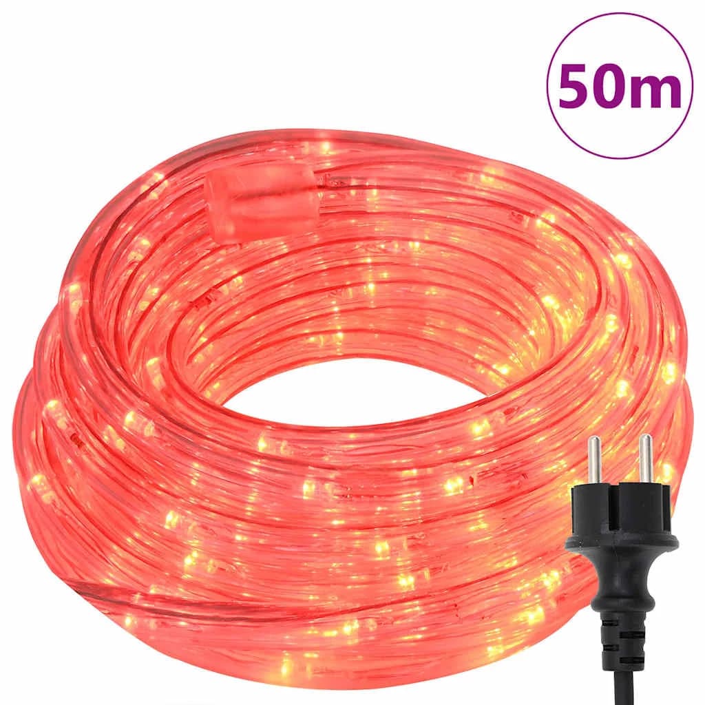 Osvetljena vrv med 1200 LED Rdeča 50 m PVC - slika 3