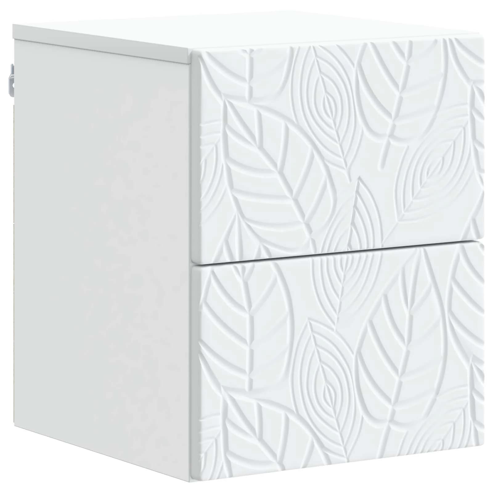 Stenski nočni omarici 2 kos Bela 34,5 x 33 x 40 cm - slika 4