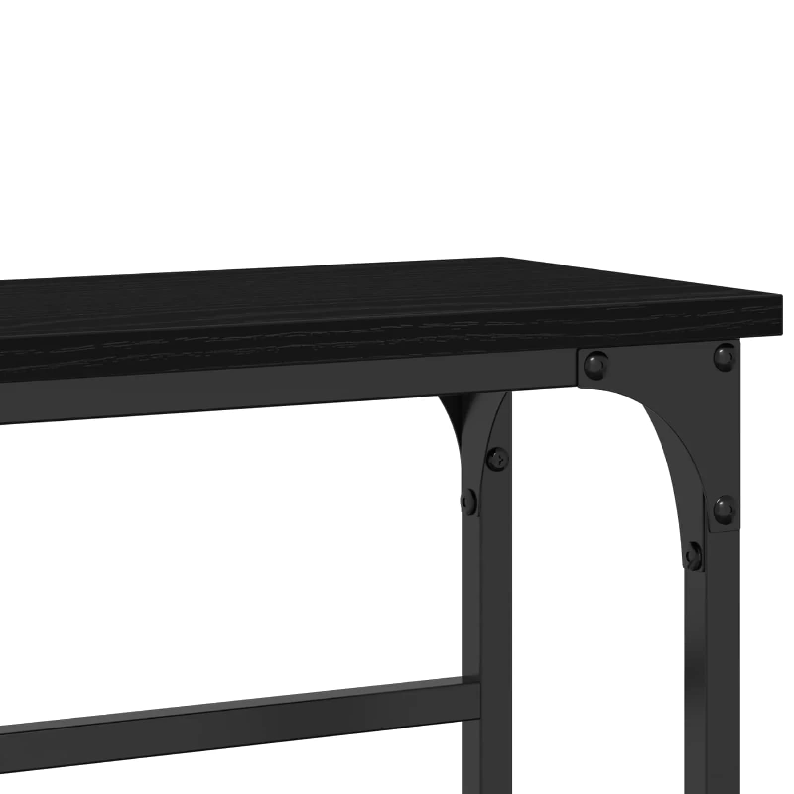 Konzolna miza Črna Orehovina 75 x 19,5 x 75 cm Inženirski les - slika 8