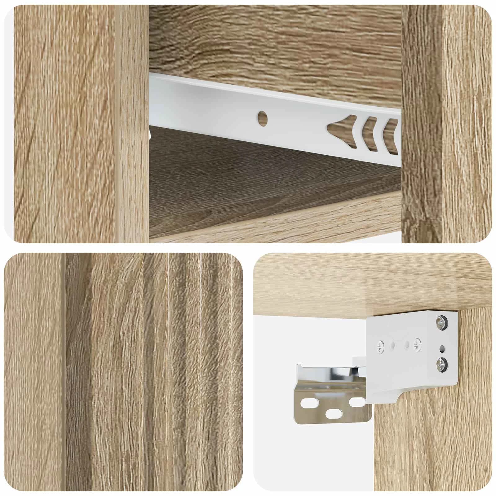 Stenski nočni omarici 2 kos Sonoma hrast 33 x 34,5 x 20 cm - slika 10