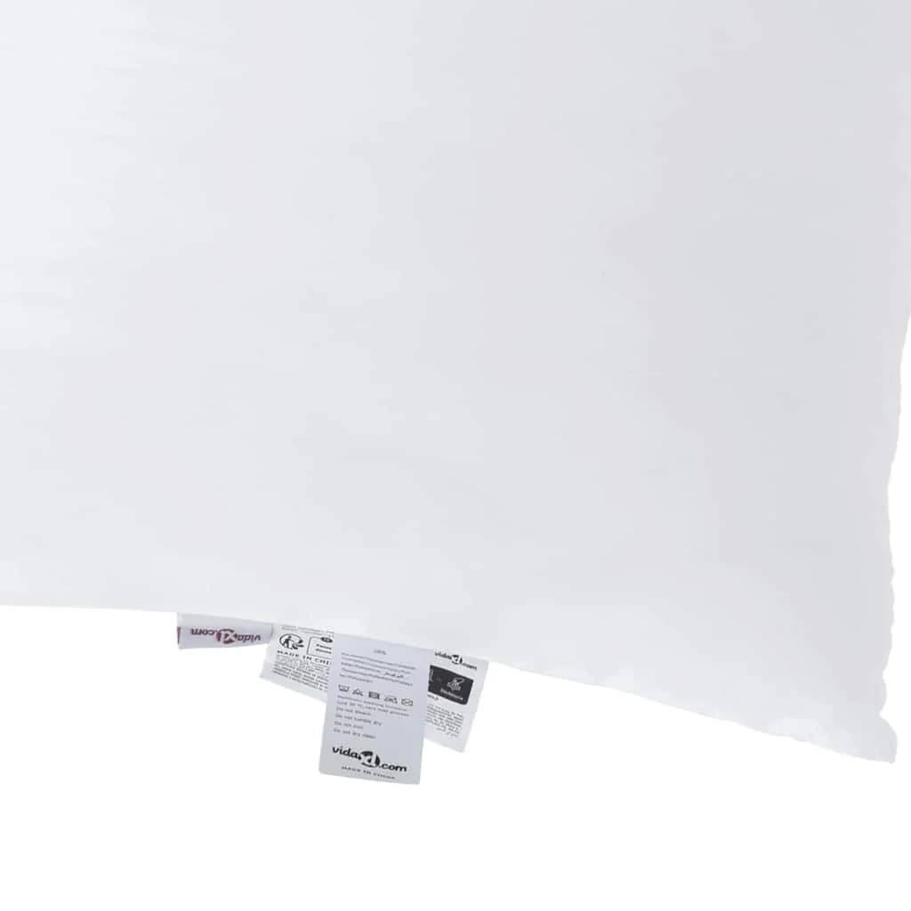 Vzglavnik 2 kos 60 x 60 x 20 cm Poliester Bela - slika 9