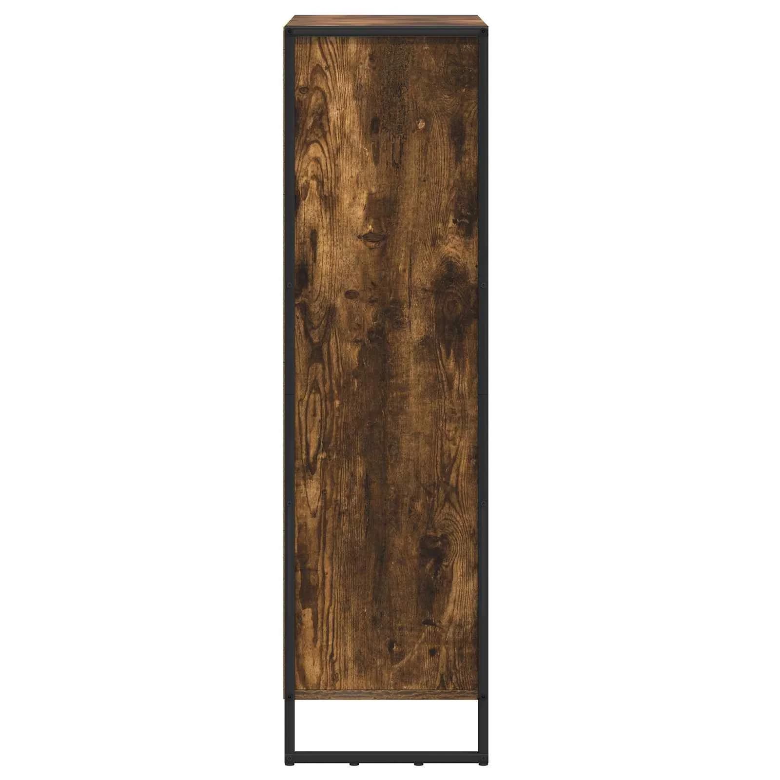 Knjigovni omar 99,5 x 30 x 108,5 cm Inženirski les Dimni hrast - slika 6