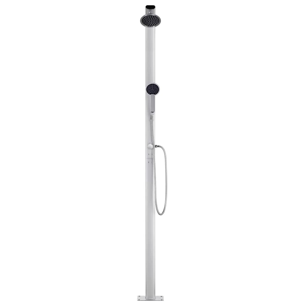 Vrtni tuš z rjavim podstavkom 220 cm aluminij - slika 5