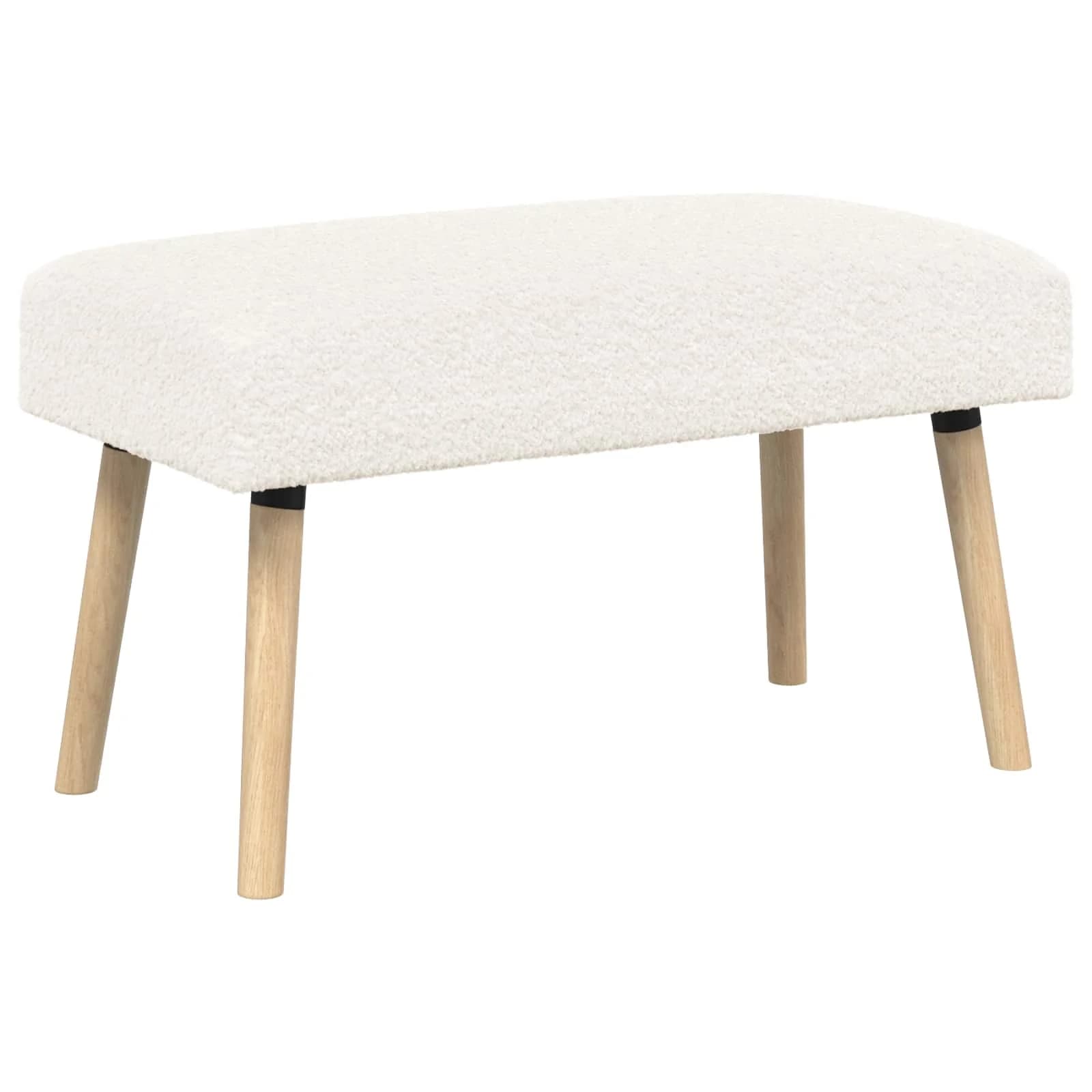 klop Enobarvno Krem 80 x 40 x 46 cm Bouclé - slika 2