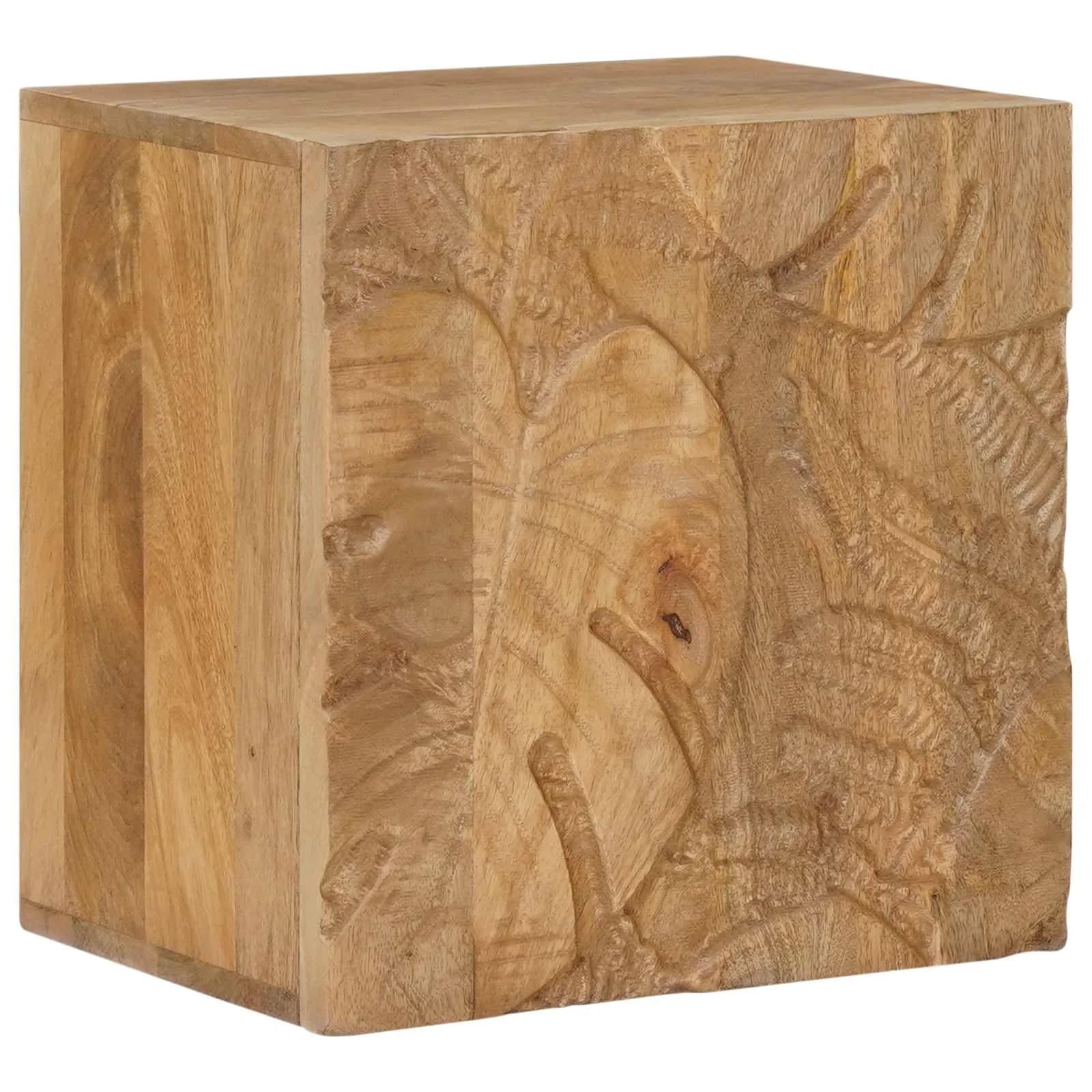 Ročno izdelana nočna omarica Teak rjava 40x30x40 cm - slika 3