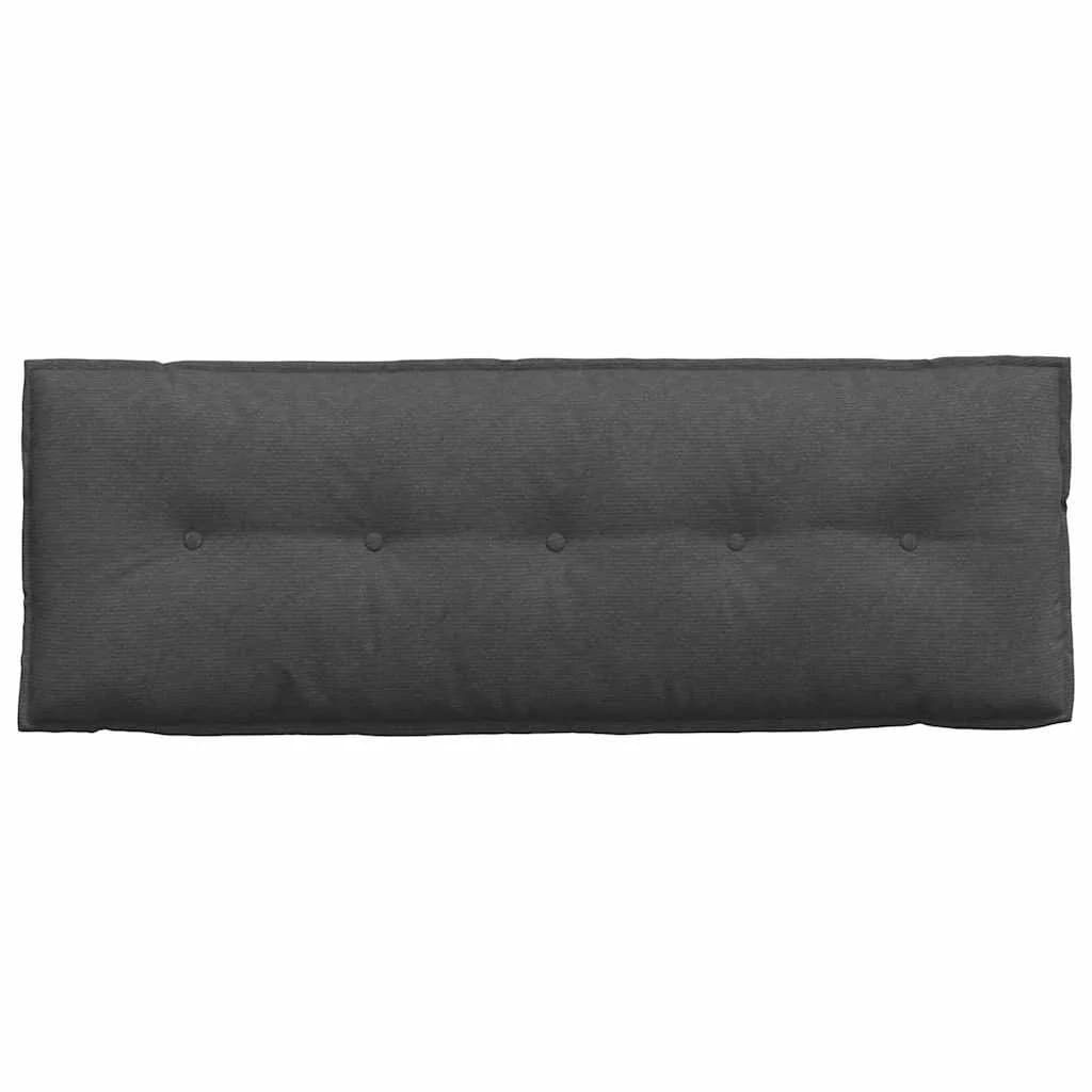 Poglavni vzglavnik Temno siva 140 x 50 cm Žametna tkanina - slika 6