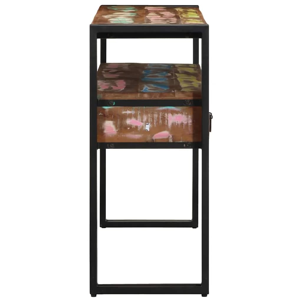 Konzolna miza večbarvno 120 x 33 x 75 cm Trdna obnovljena les - slika 6