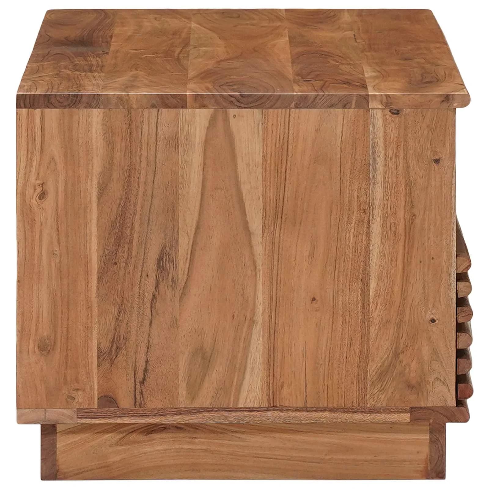 Ročno izdelana miza za kavo Teak rjava 85 x 45,5 x 40 cm - slika 6