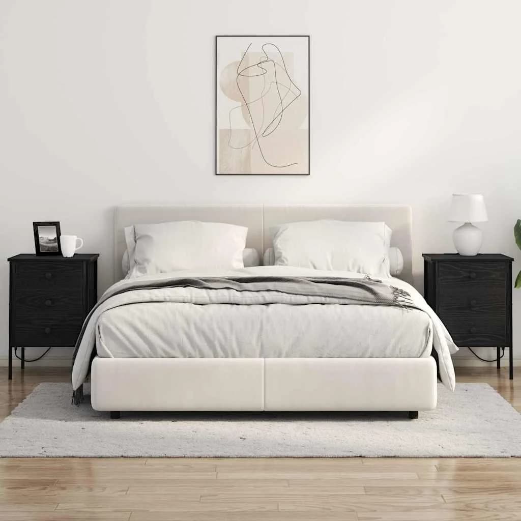 Nočna omarica 2 kos Črna Orehovina 42 x 41 x 61 cm - slika 4