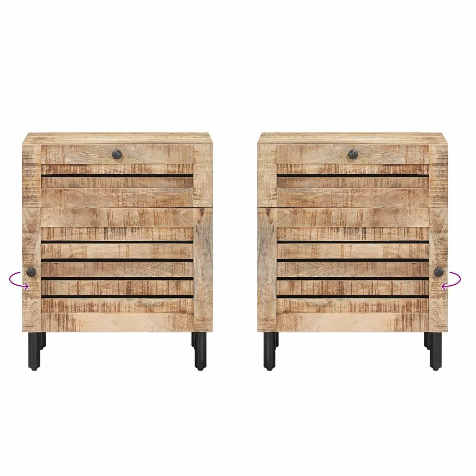 Nočna omarica Naravna 50 x 33 x 60 cm Masiven les manga - slika 8