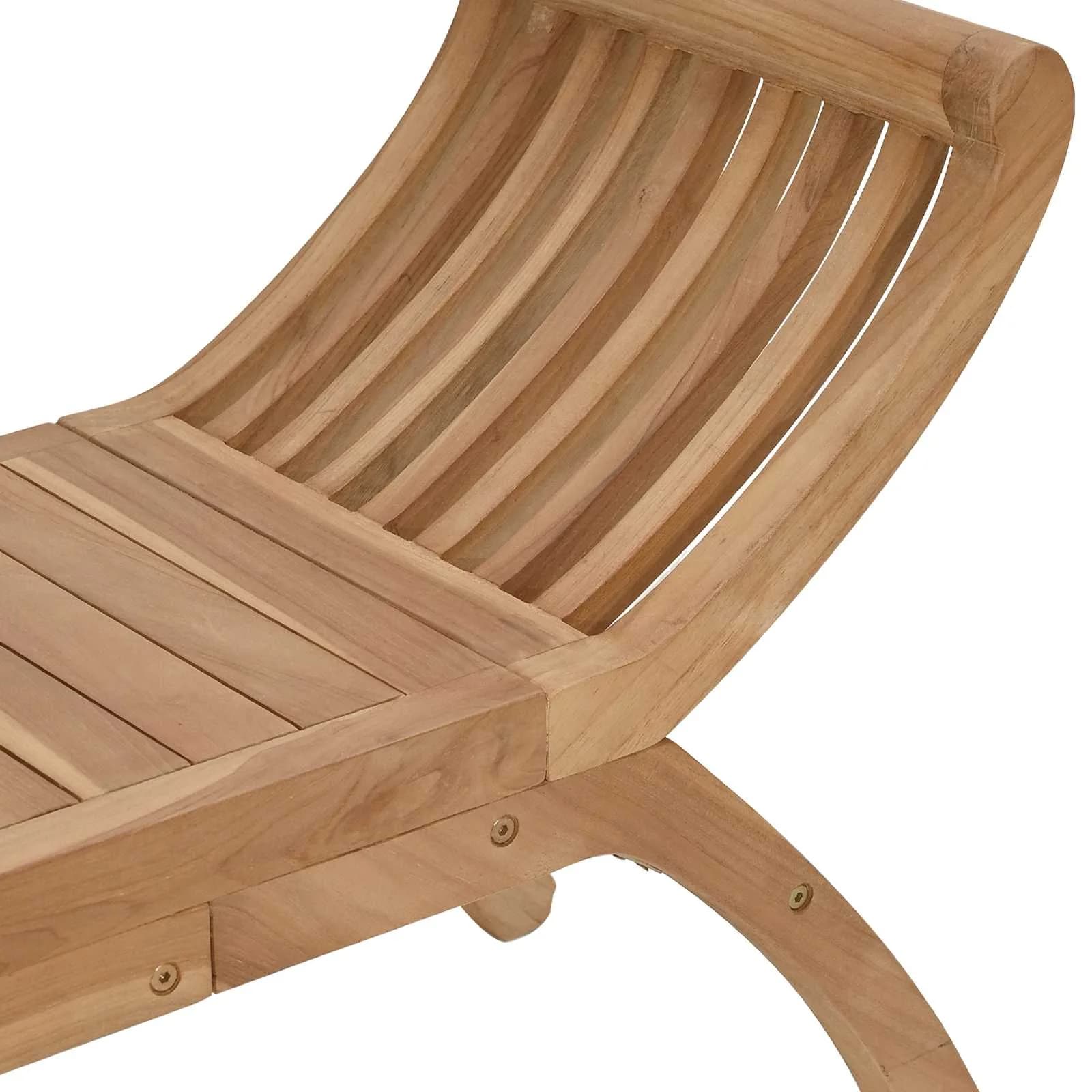 Vrtna klop 2 -Seater 126 cm Trden tikov les Naravna - slika 6