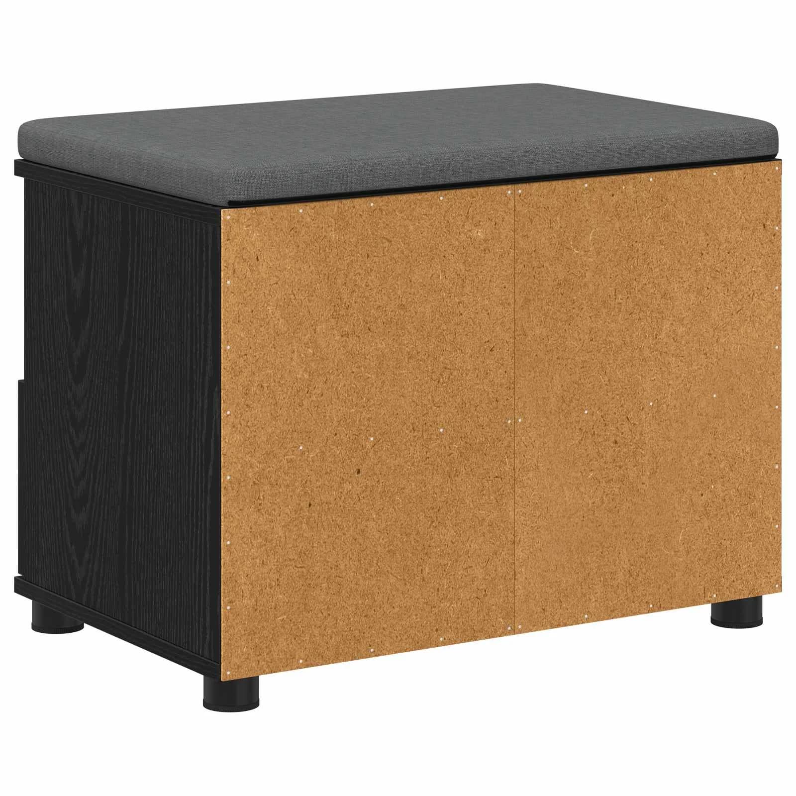 Haldna klop Črni Hrast 60 x 38 x 46 cm Oblikovan Les in Tkanina - slika 8