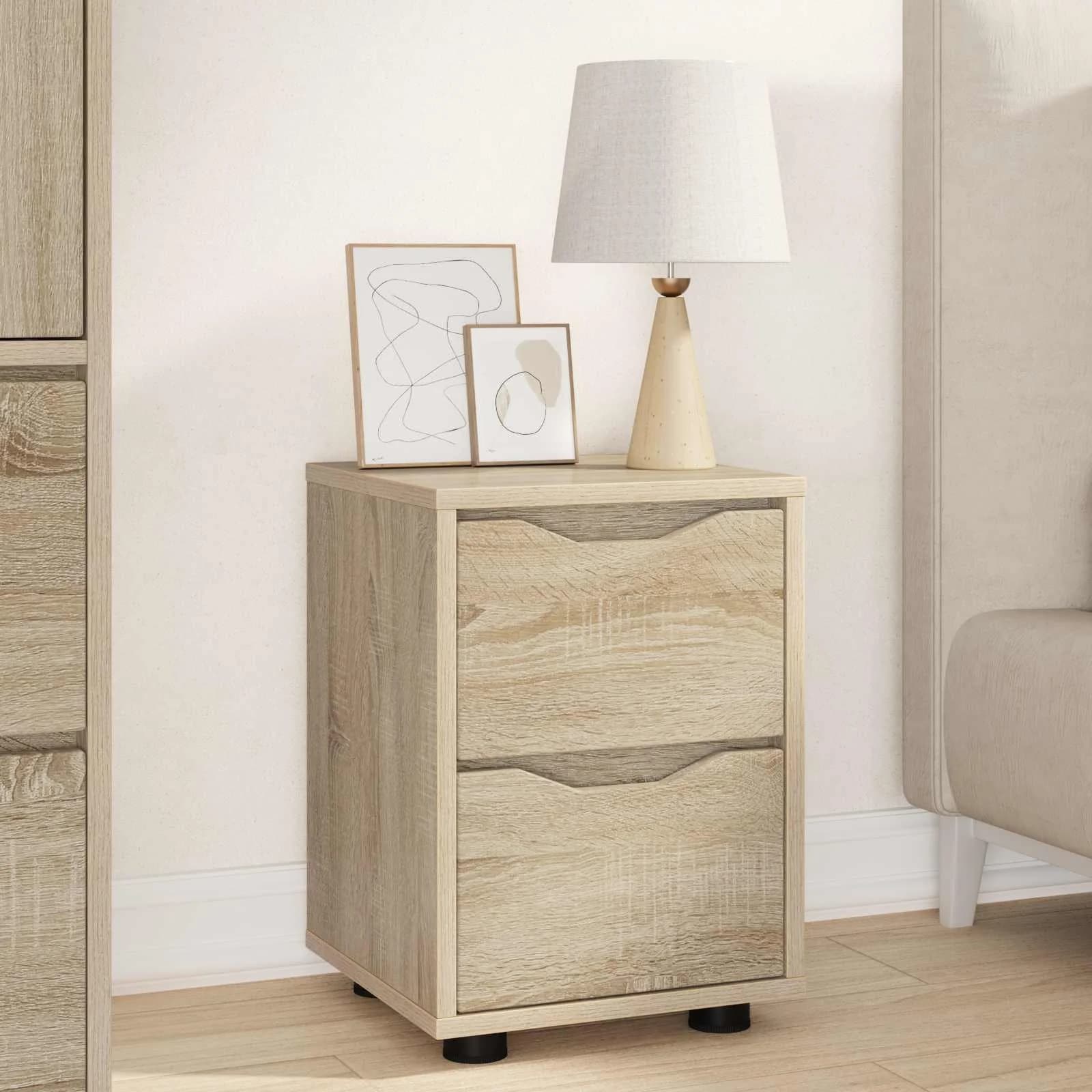 Posteljne mize 2 kos Sonoma hrast 30,5 x 30 x 43 cm - slika 4