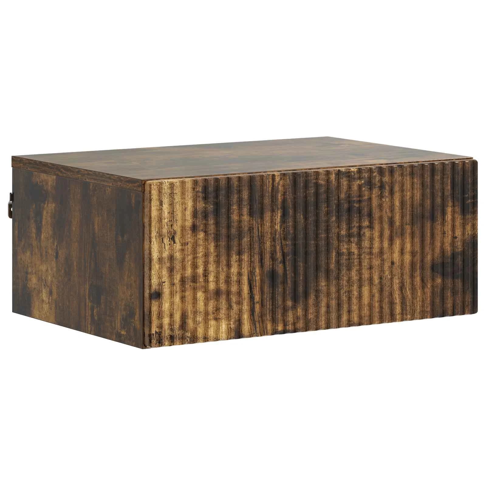 Stenski nočni omarici 2 kos Dimljen hrast 49 x 34,5 x 20 cm - slika 5