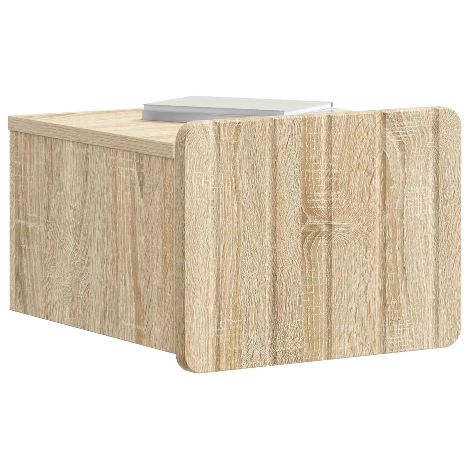 Stenski nočni omarici s predalom Sonoma hrast 33 x 34,5 x 24 cm - slika 3