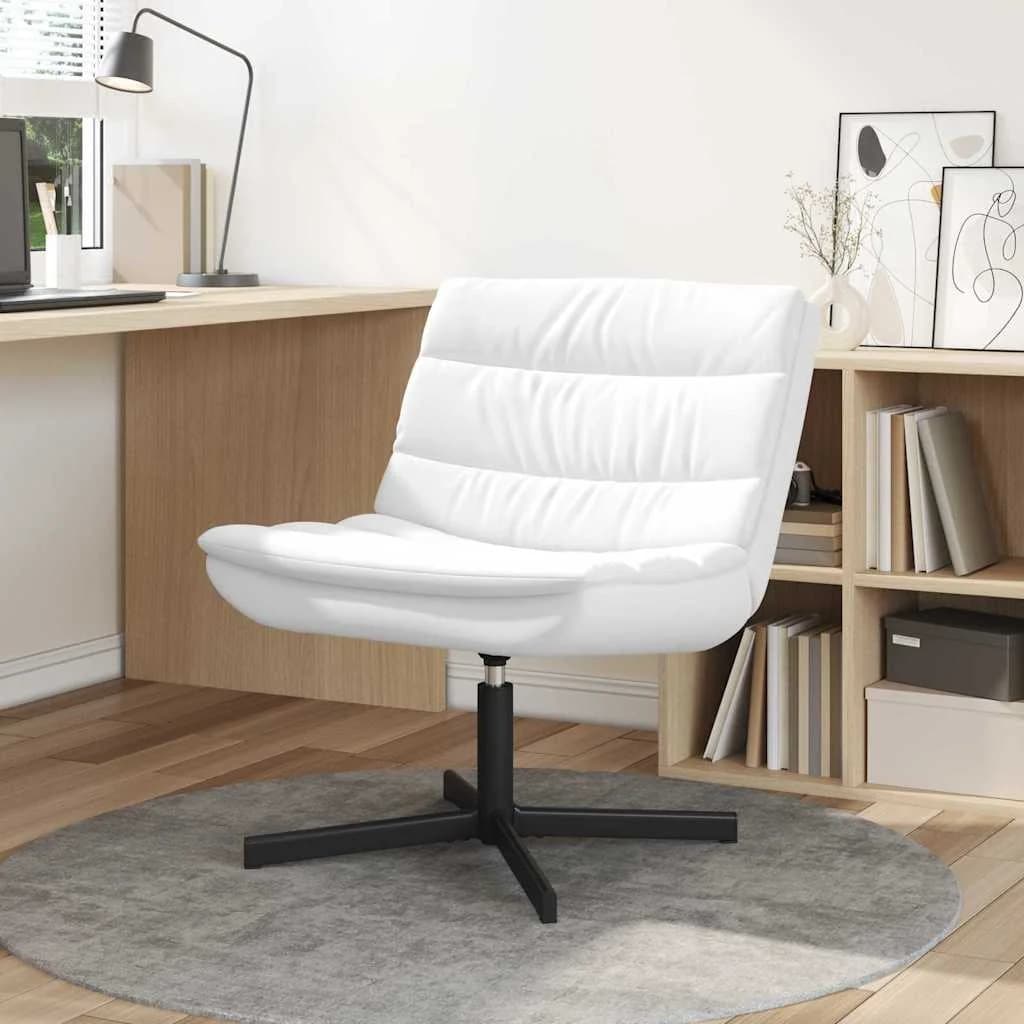 Vrtljiv stol Bela 63 x 75 x 76 cm Umetno usnje