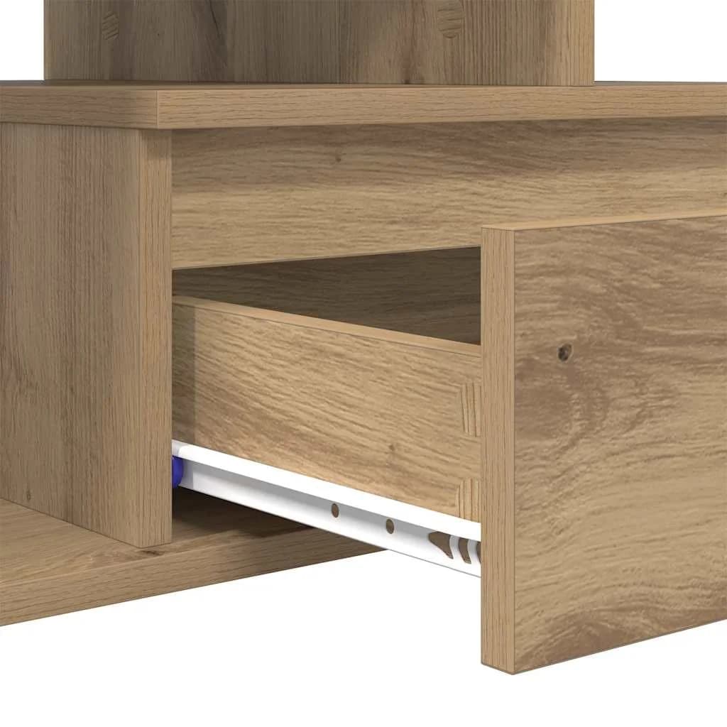 Klubska miza Umetni hrast 90 x 49 x 45 cm Inženirski les - slika 9