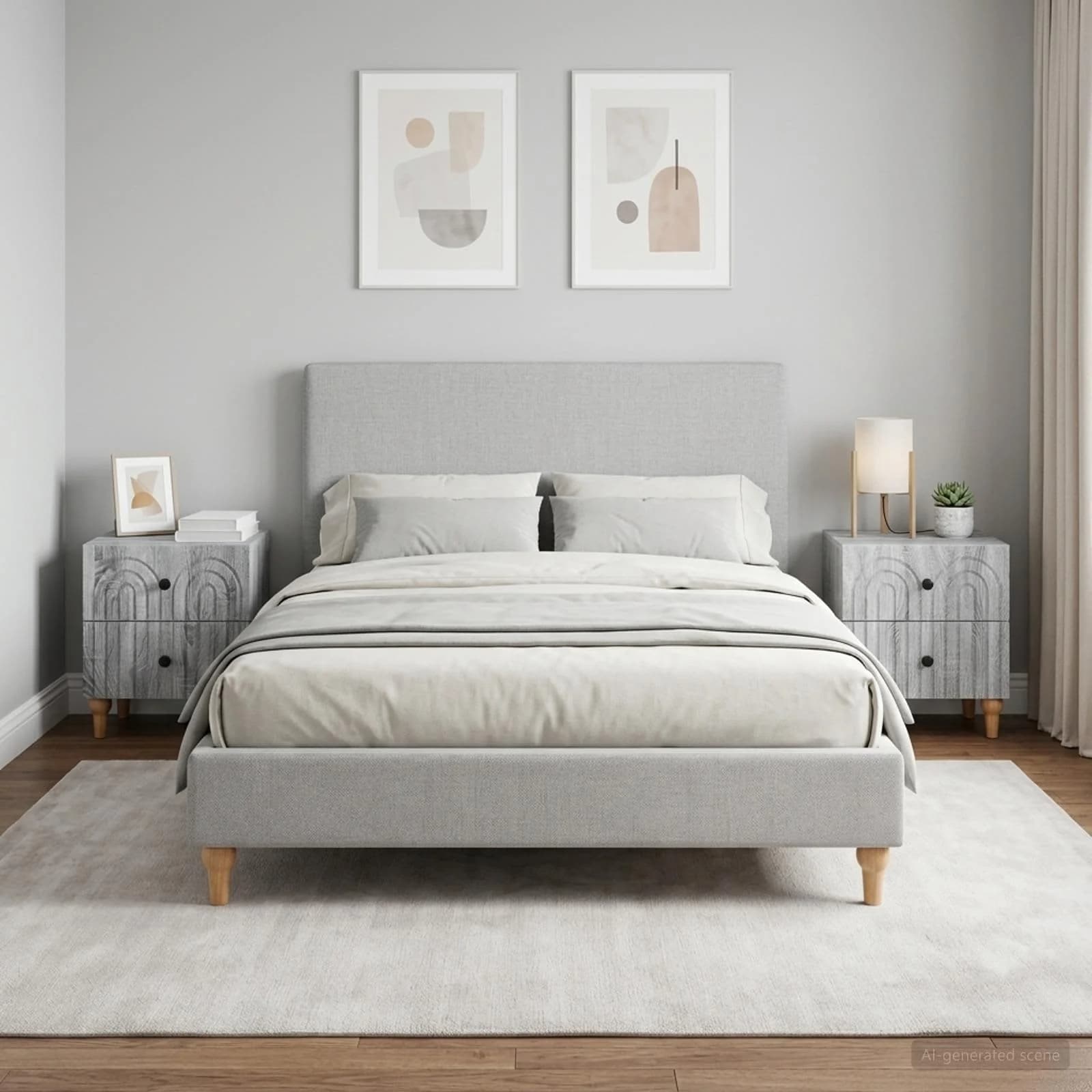 Nočna omarica 2 kos Siva Sonoma 43 x 34,5 x 48 cm - slika 4