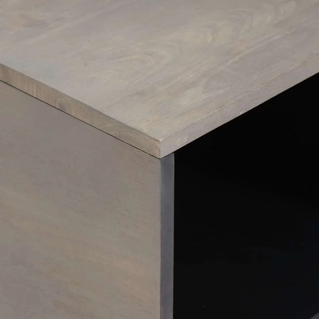 Klubska miza Siva 80 x 50 x 40 cm Masiven les manga - slika 6