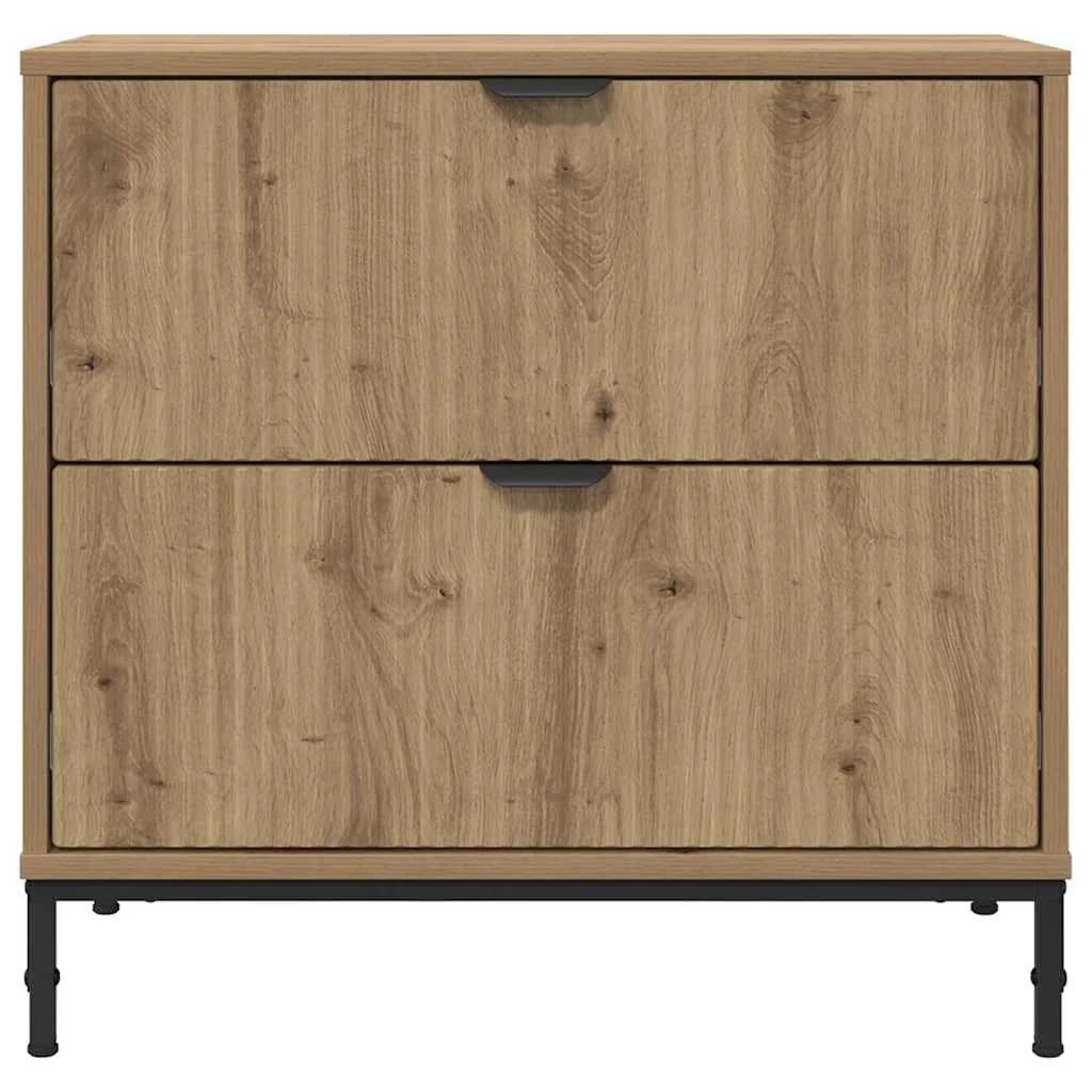 Nočna omarica artisan hrast 63.5 x 36 x 61 cm Inženirski les - slika 6