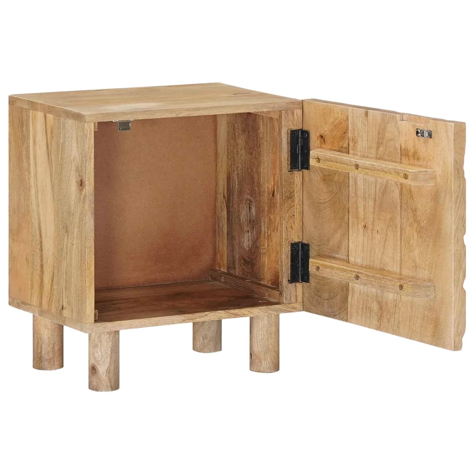 Ročno izdelana nočna omarica Teak rjava 40 x 30 x 45 cm - slika 2