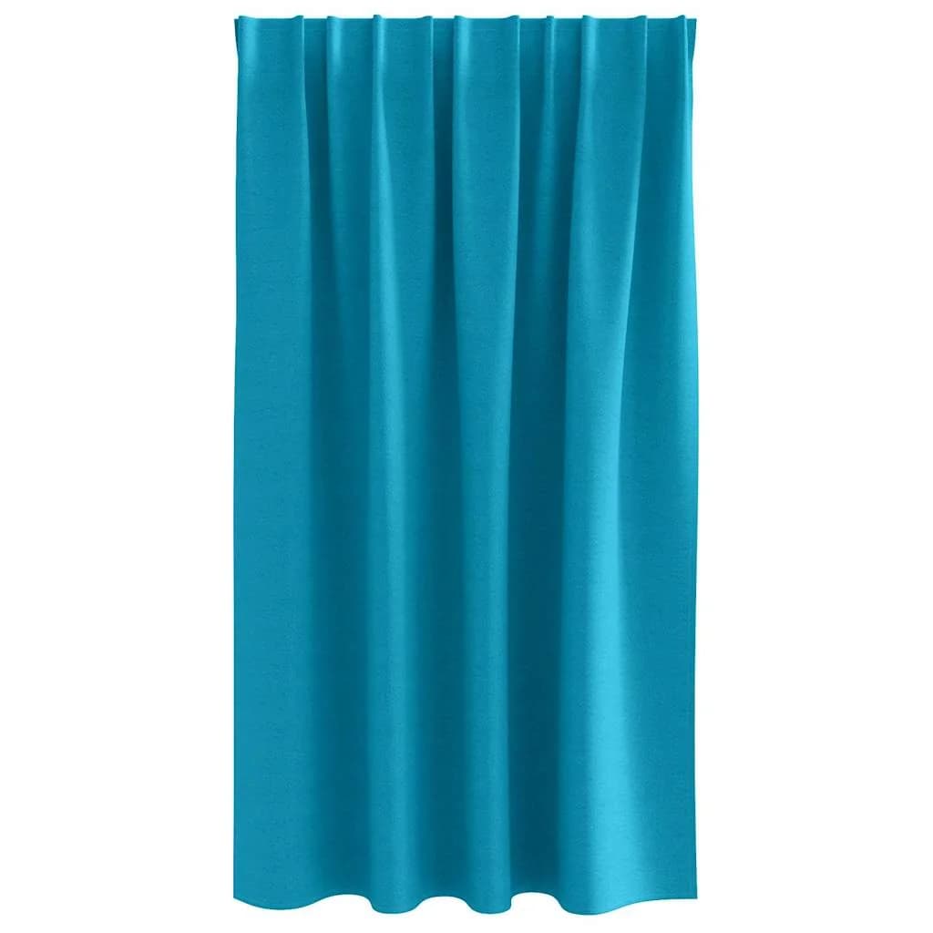 Zavese za zatemnitev z obroči 2 kos Turkizna 140 x 140 cm - slika 4