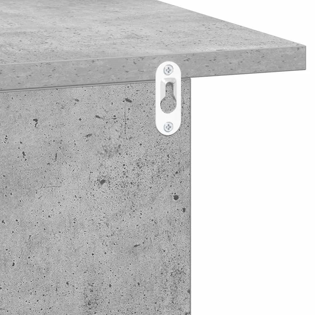 Nočna omarica Betonsko siva 40 x 30 x 25 cm Inženirski les - slika 9