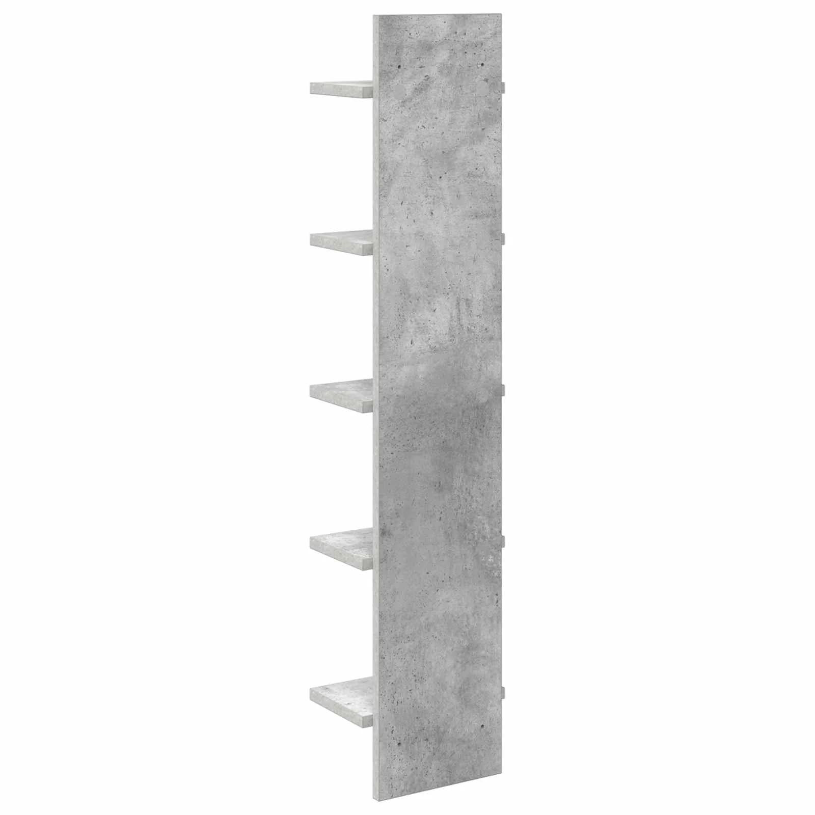Stenska polica Betonsko siva 22 x 15 x 100 cm Inženirski les - slika 6