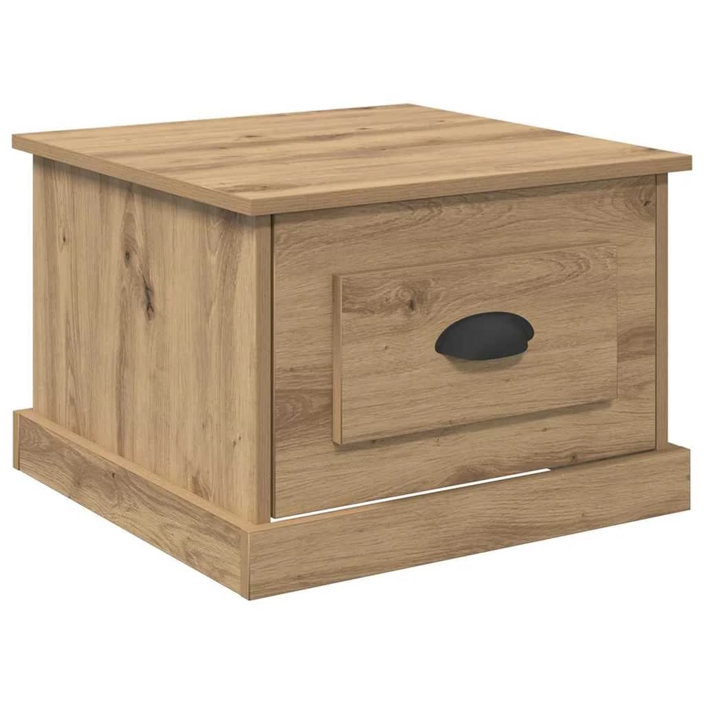 Klubska miza Umetni hrast 50 x 50 x 35 cm Inženirski les - slika 2