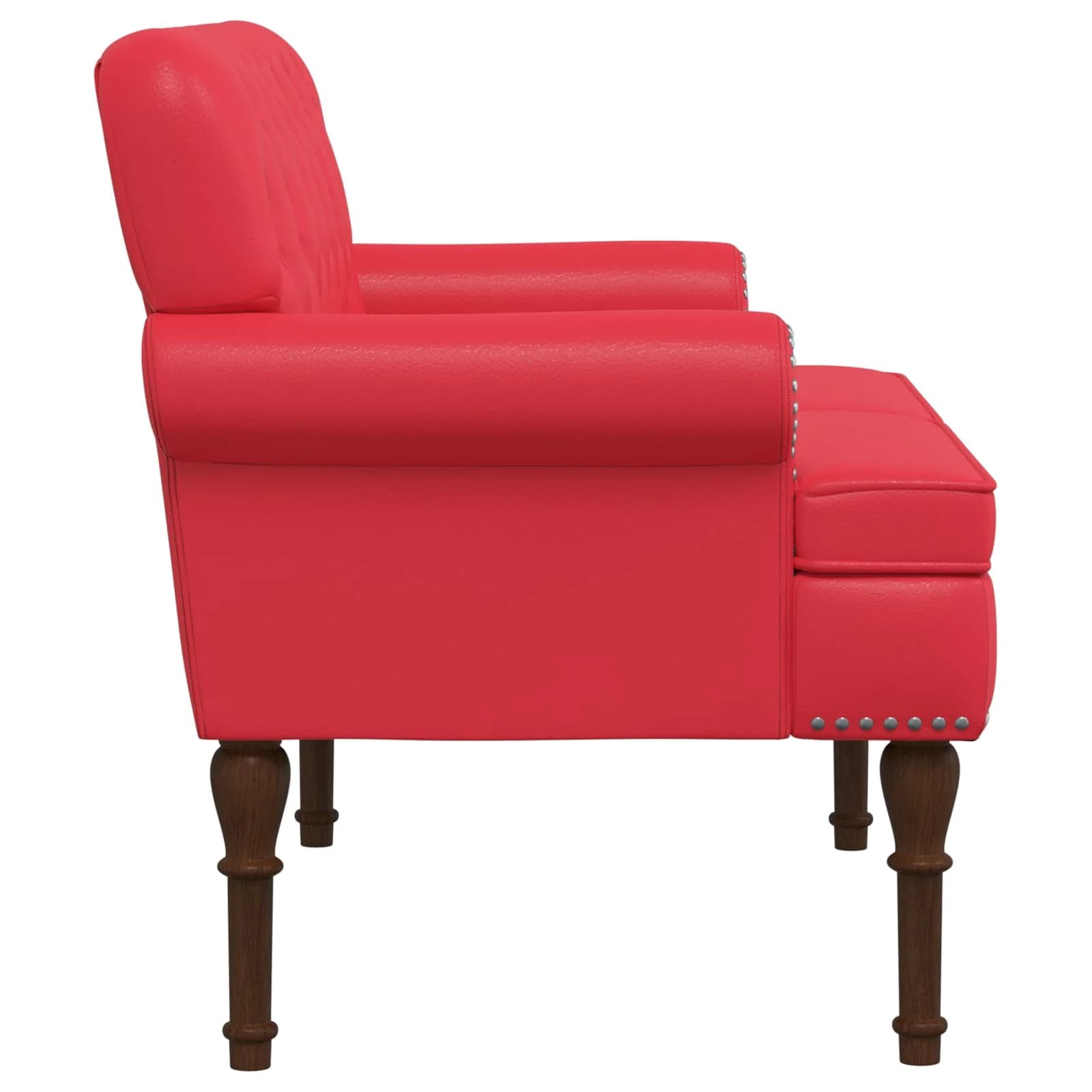 Dvojnica s gumbi Rdeča 120 x 65 x 77 cm Umetno usnje - slika 4