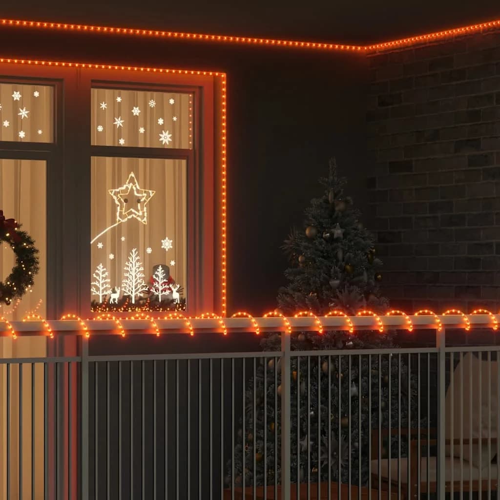 Osvetljena vrv med 1200 LED Toplo bela 50 m PVC