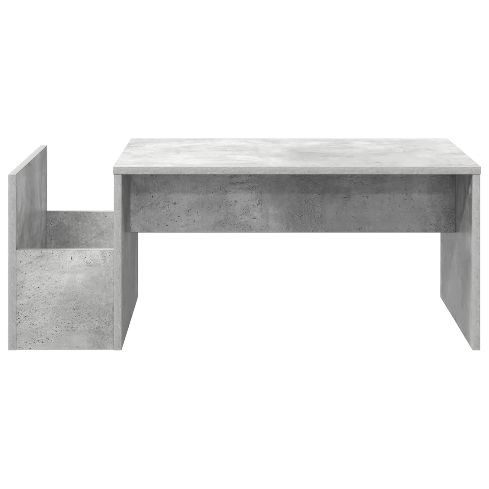 Klubska miza Betonsko siva 90 x 45 x 35 cm Inženirski les - slika 5