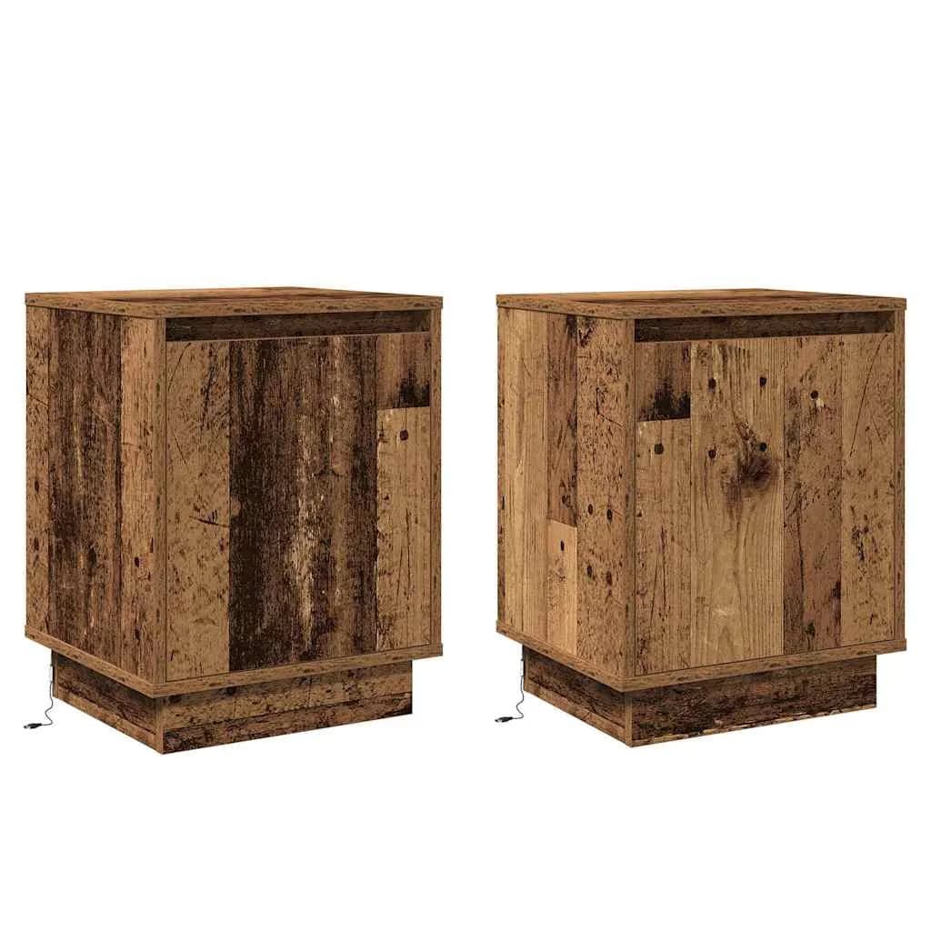 Nočna omarica 2 kos Star les 39 x 34,5 x 50 cm Inženirski les - slika 2
