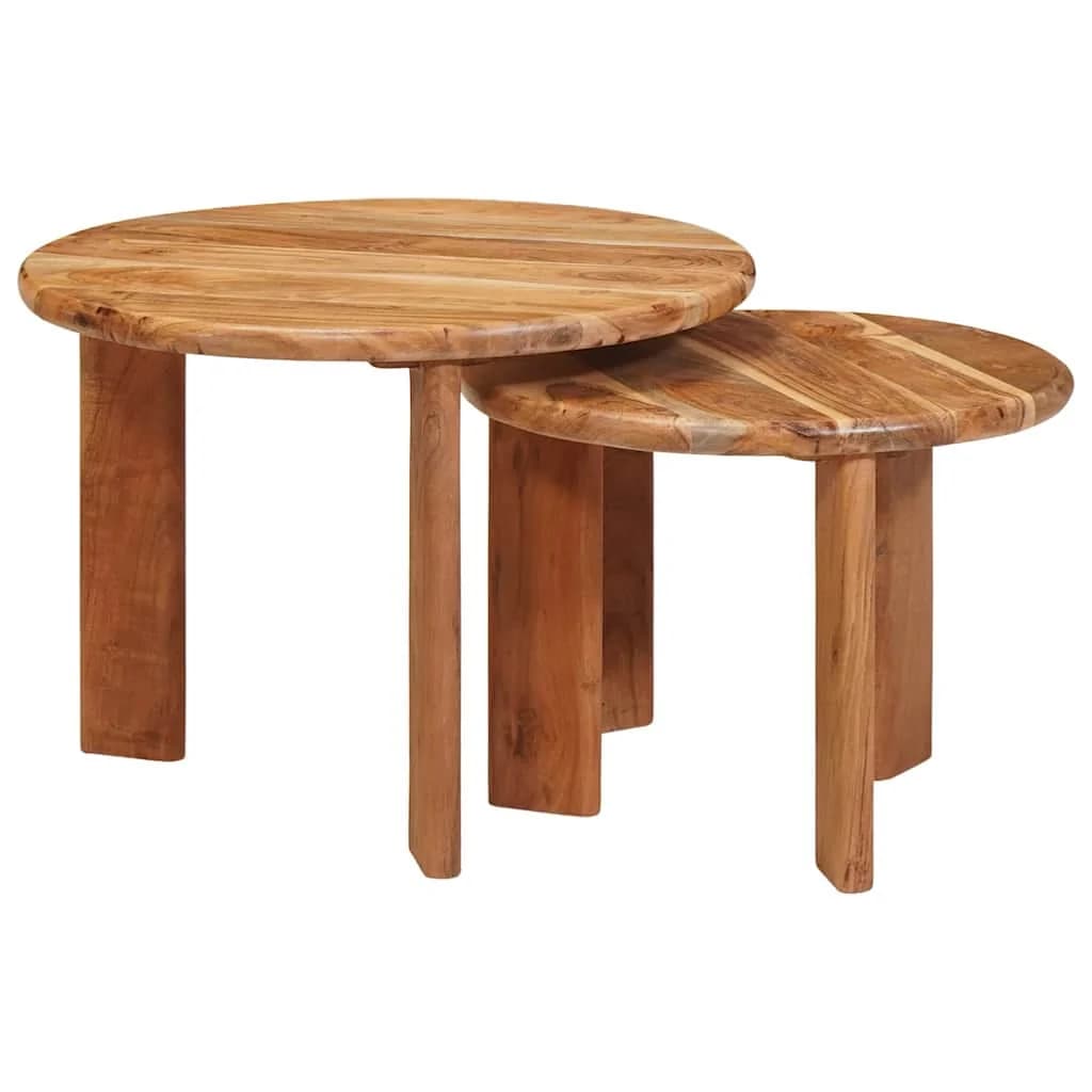 Mize za kavo z gnezdenjem 2 kos Rjava Ø 50 x 40 cm - slika 3