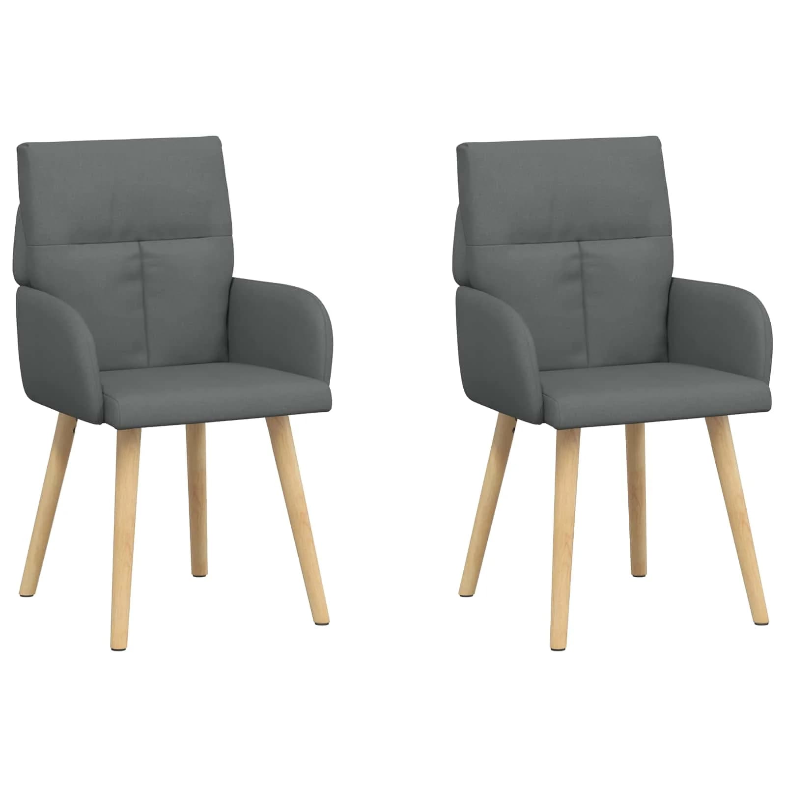 Jedilni stoli 2 kos Blago Temno siva 60 x 56 x 96 cm - slika 2