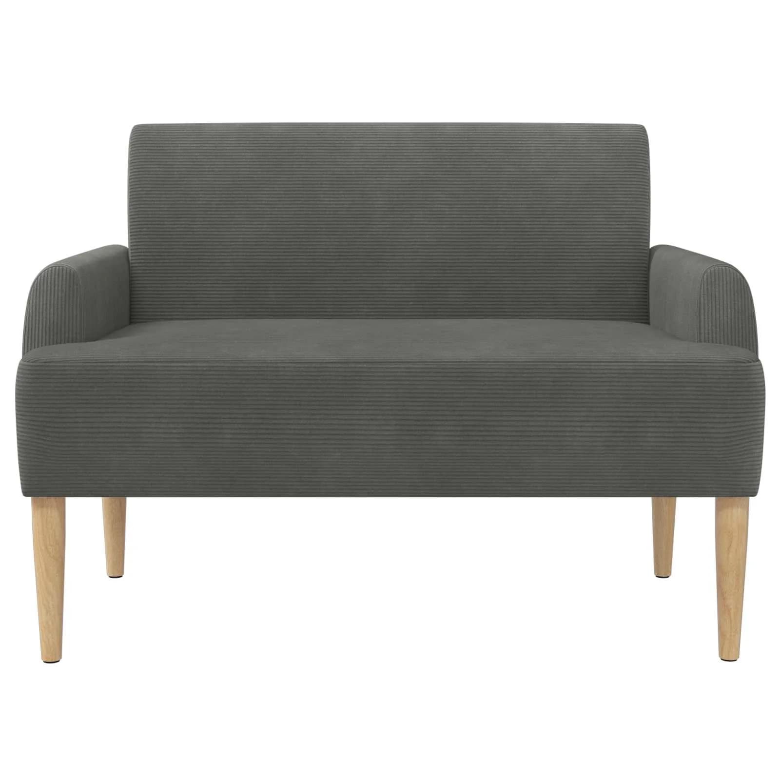 Dvojnica s gumbi Temno siva 116 x 67 x 81 cm Žametna tkanina - slika 3