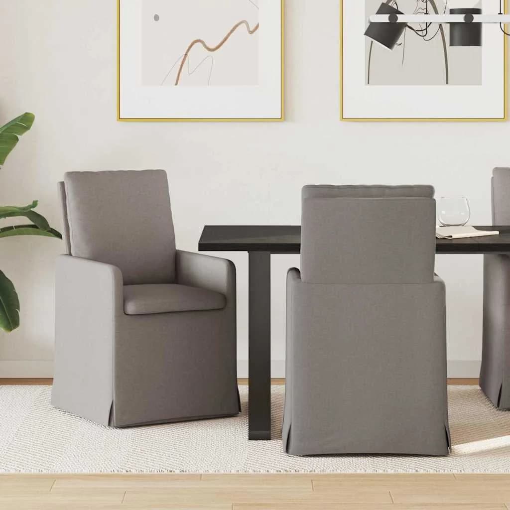 Jedilni stoli 2 kos blago Taupe 57 x 67 x 98 cm